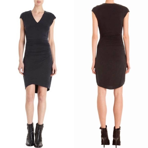 COPY - Helmut Lang Torrent Ruched Dress Washed Black - Picture 9 of 11
